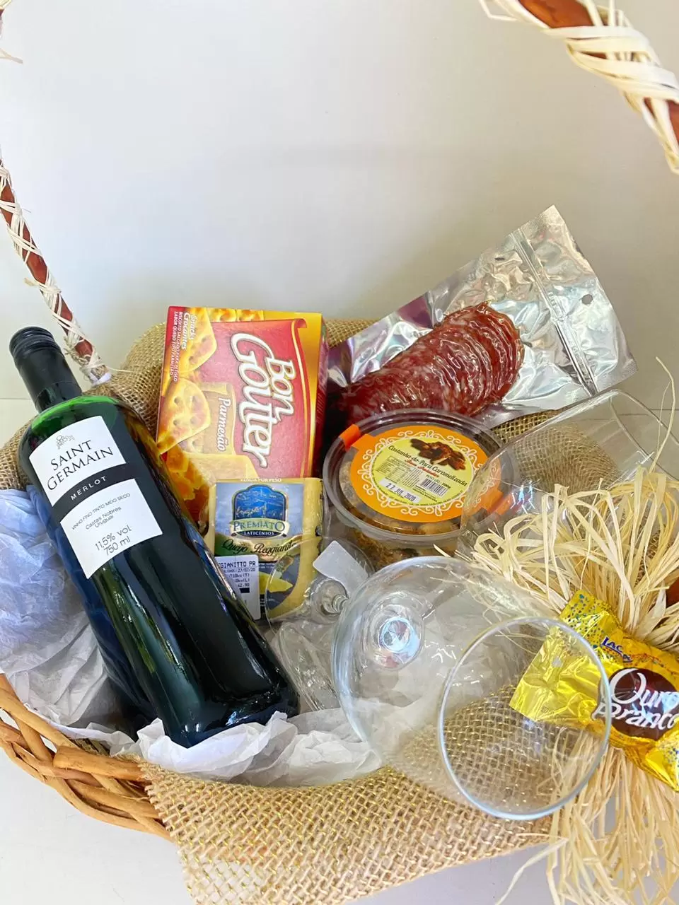 Cesta Vinho Para Ele